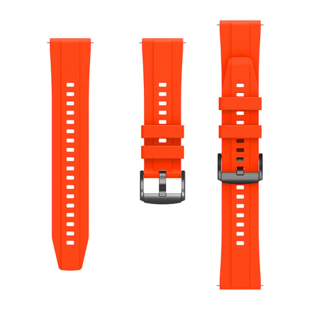 Huawei GT4 22mm Uyumlu NRTK- KRD-95 Silikon Kordon-Turuncu