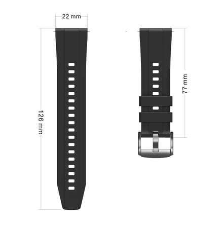 Huawei GT4 22mm Uyumlu NRTK- KRD-95 Silikon Kordon-Mavi Açık