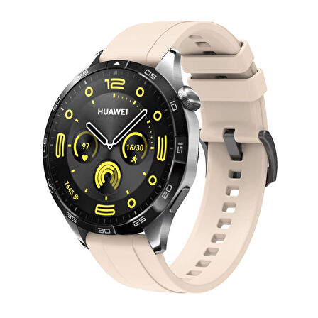 Huawei GT4 22mm Uyumlu CLO- KRD-95 Silikon Kordon-Starlight