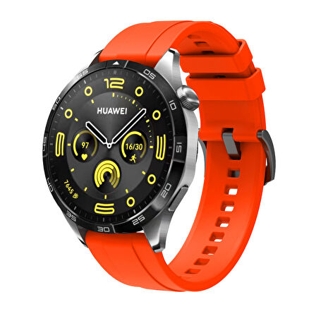 Huawei GT4 22mm Uyumlu CLO- KRD-95 Silikon Kordon-Mavi Açık