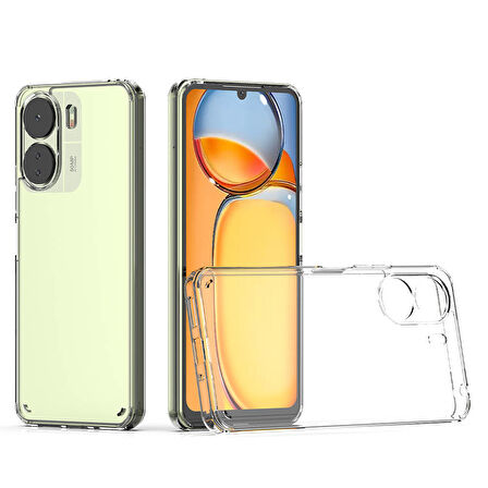 Xiaomi Redmi 13C Kılıf Zore Coss Kapak-Renksiz