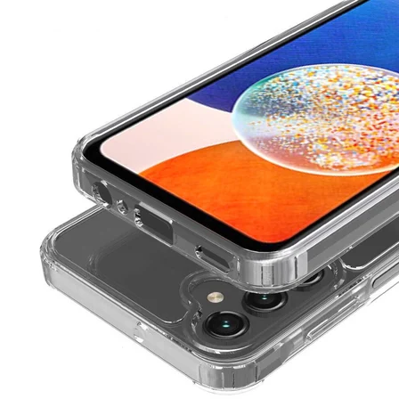 Galaxy S24 Uyumlu MKST Magsafe Şarj Özellikli Şeffaf Sert PC MKST Embos Kılıf-Renksiz