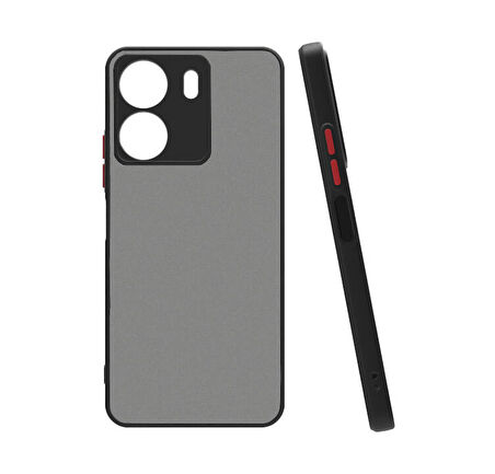 Xiaomi Redmi 13C Kılıf Zore Hux Kapak-Siyah