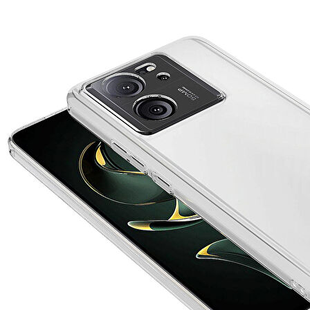 Xiaomi Mi 13T Kılıf Nano Oleofobik Özellikli Sert Arka Yüzey Zore Droga Kapak-Renksiz