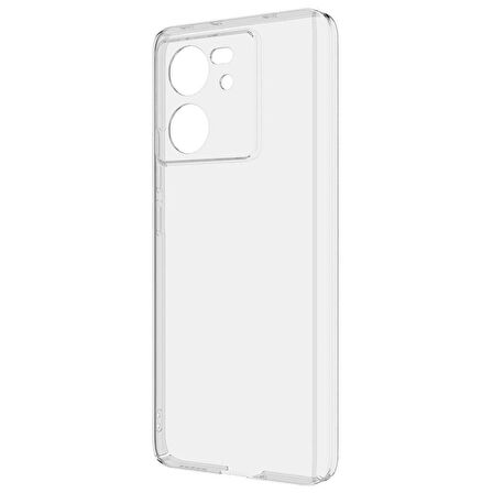 Xiaomi Mi 13T Kılıf Nano Oleofobik Özellikli Sert Arka Yüzey Zore Droga Kapak-Renksiz