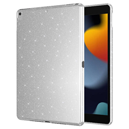 Apple iPad Pro 10.5 (7 Nesil) Simli Parlak Görünümlü Ensueno Tablet Koton Kılıf-Pembe
