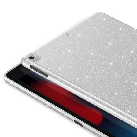 iPad 10.2 2021 (9.Nesil) Simli Parlak Görünümlü Uyumlu ​OMSY Tablet Koton Kılıf-Pembe
