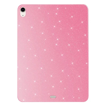 iPad 11.Nesil 2025  Simli Parlak Görünümlü ​NRTK Tablet Koton Kılıf - Pembe