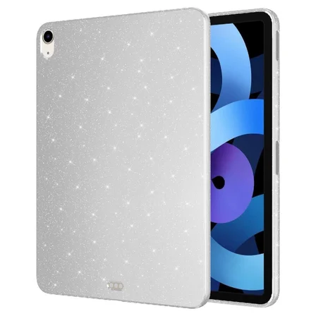 iPad 11.Nesil 2025  Simli Parlak Görünümlü ​NRTK Tablet Koton Kılıf - Pembe