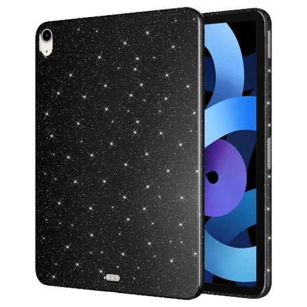 iPad 11.Nesil 2025  Simli Parlak Görünümlü ​NRTK Tablet Koton Kılıf - Pembe