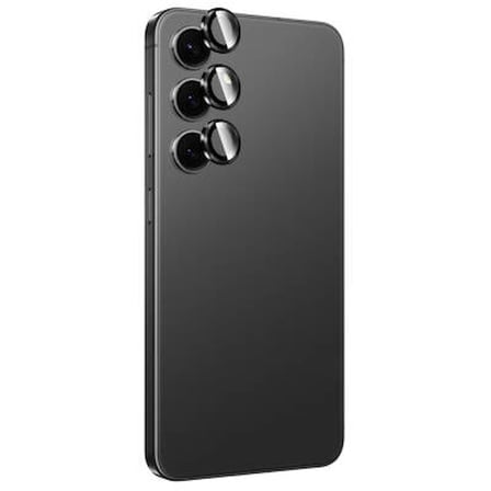 Lexroo Galaxy S24 Titanium Premium Temperli Kamera Lens Koruyucu - Siyah
