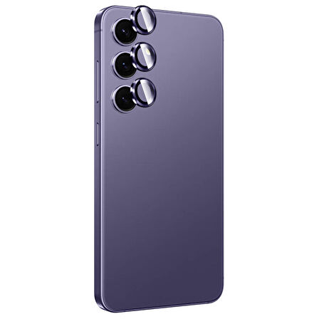 Galaxy S24 Zore Titanium Premium TSYSerli Kamera Lens Koruyucu-Mor