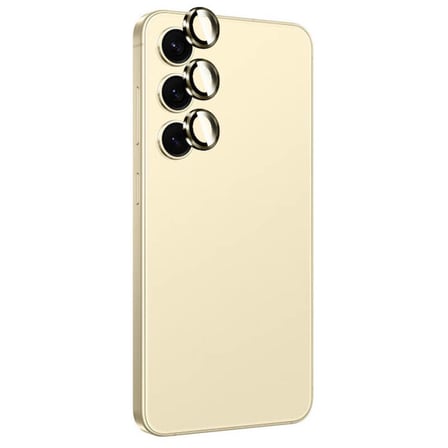 Lexroo Galaxy S24 Titanium Premium Temperli Kamera Lens Koruyucu - Sarı