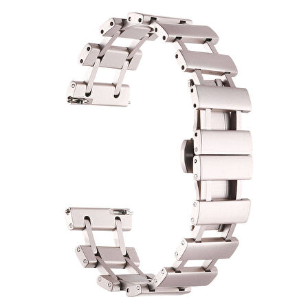 Huawei GT2 46mm Uyumlu CLO- KRD-96 22mm Metal Kordon-Gümüş