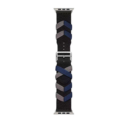 Watch 44mm Uyumlu CLO- KRD-97 Sarmal Örgü Tasarımlı Kordon