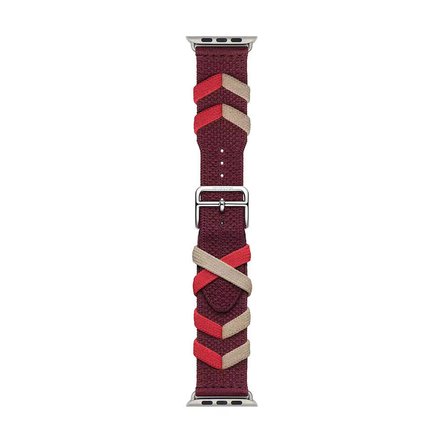 Watch 40mm Uyumlu CLO- KRD-97 Sarmal Örgü Tasarımlı Kordon-Lacivert
