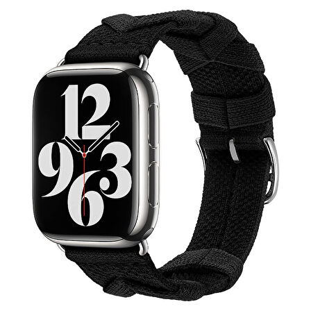 Watch 7 41mm Uyumlu CLO- KRD-97 Sarmal Örgü Tasarımlı Kordon-Kırmızı