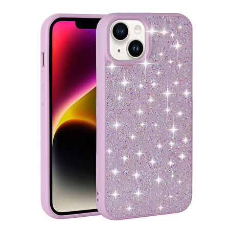 iPhone 13 Uyumlu Parlak Taşlı Tasarım Pırlanta Zore Kılıf-Pembe