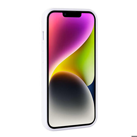 iPhone 14 Uyumlu Parlak Taşlı Tasarım Pırlanta Zore Kapak-Gri