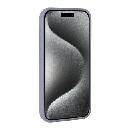 iPhone 15 Pro Uyumlu Parlak Taşlı Tasarım Pırlanta Zore Kılıf-Lila