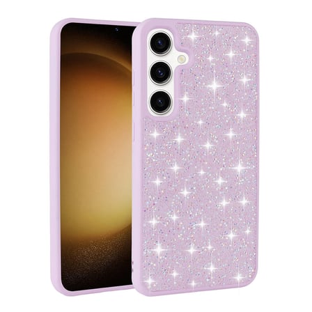 Galaxy S24 Uyumlu Parlak Taşlı Tasarım Pırlanta NRTK Kılıf-Beyaz