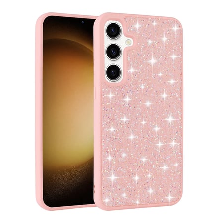 Galaxy S24 Uyumlu Parlak Taşlı Tasarım Pırlanta NRTK Kılıf-Gri