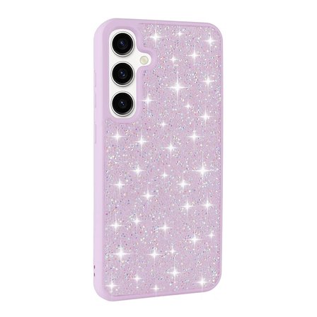 Galaxy S24 Uyumlu Parlak Taşlı Tasarım Pırlanta Zore Kılıf-Lila