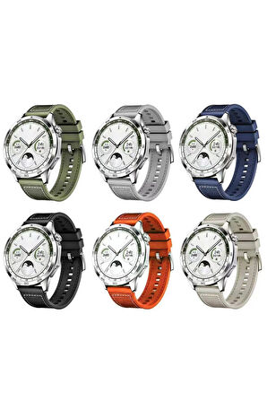 Gear S3 Uyumlu - Krd-102 22mm Silikon Kordon-turuncu