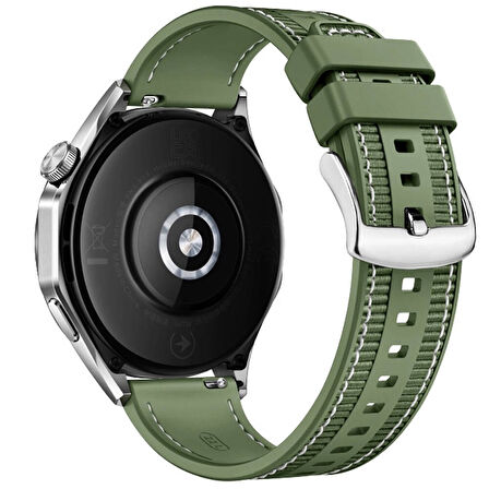 Galaxy Watch 46mm Uyumlu CLO- KRD-102 22mm Silikon Kordon-Yeşil