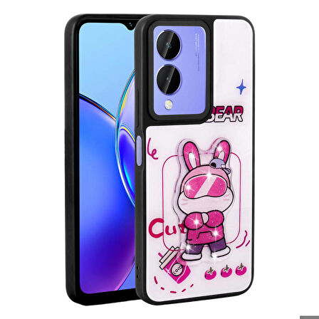 ViVo Y17s Uyumlu Case Shining Embossed Amas Silicone Cover with Iconic Figure