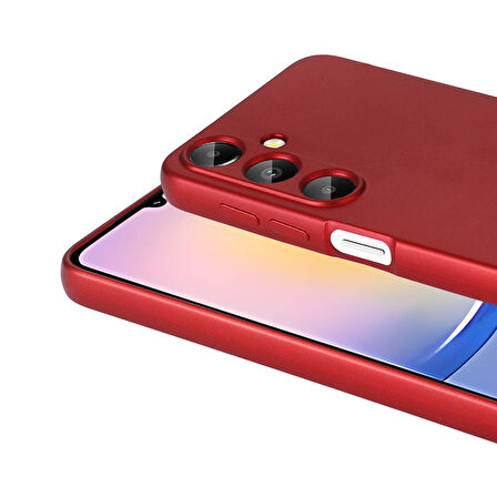 Galaxy A25 Kılıf Zore Premier Silikon Kapak-Kırmızı