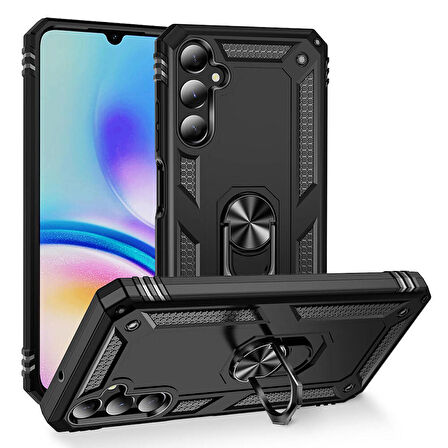 Samsung Galaxy A05S Kılıf Vega Tank Sert Yüzüklü Standlı Zırh Koruma Kapak
