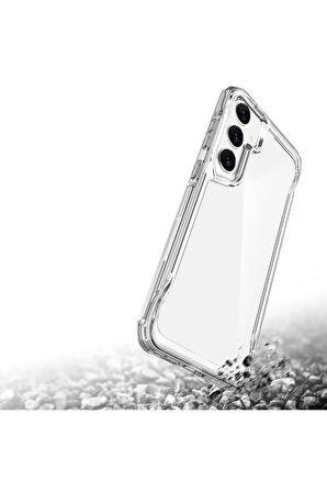 Samsung Galaxy S24 Kılıf Eğimli Kamera Dizayn Sert Şeffaf Silikon