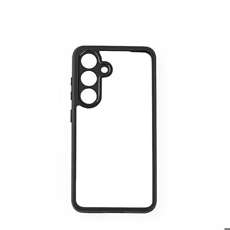 Galaxy S24 Plus Uyumlu Kamera Korumalı Şeffaf Arka Yüzey Zore New Roll Kapak-Siyah