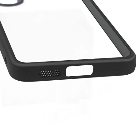 Galaxy S24 Plus Uyumlu Kamera Korumalı Şeffaf Arka Yüzey Zore New Roll Kapak-Siyah