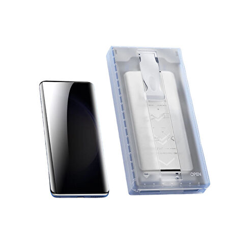 Galaxy S24 Ultra Uyumlu Zore Uygulama Aparatlı 6in1 Easy Body Privacy Ekran Koruyucu