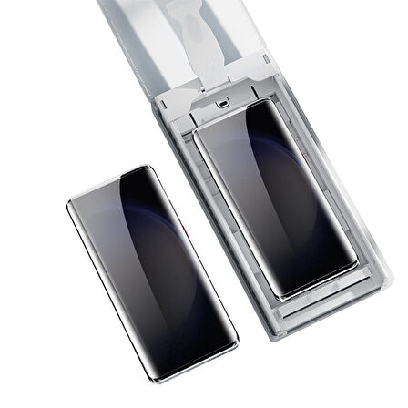 Galaxy S24 Ultra Uyumlu Zore Uygulama Aparatlı 6in1 Easy Body Privacy Ekran Koruyucu