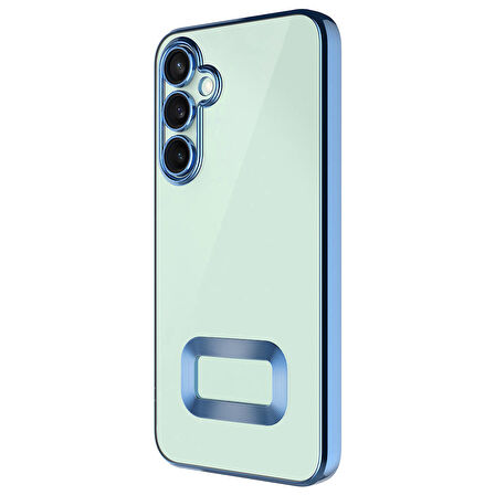 Galaxy A35 Kılıf Kamera Korumalı Logo Gösteren Zore Omega Kapak-Gold