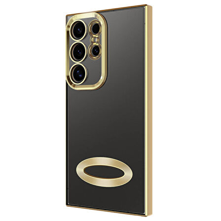 Galaxy S24 Ultra Kılıf Kamera Korumalı Logo Gösteren Zore Omega Kapak-Lila