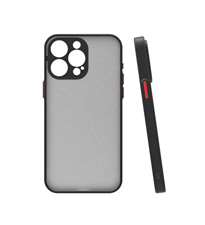iPhone 15 Pro Max Kılıf Hux Düğme ve Kapak Zıt Renk Kılıf