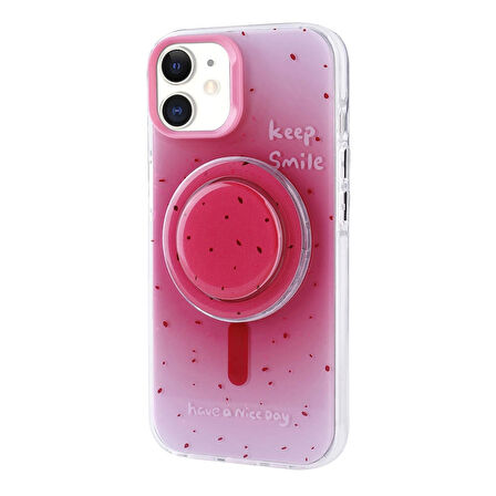 Apple iPhone 11 Kılıf M-safe Şarj Özellikli Tak-Çıkar Pop Soketli Zore Tiktok Kapak