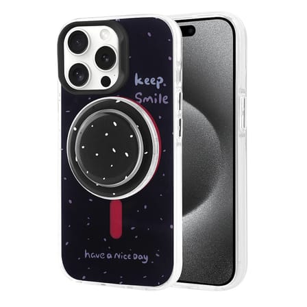 iPhone 15 Pro Max Zore Magsafe Şarj Özellikli Tak-Çıkar Pop Soketli Zore Tiktok Kılıf-Mor