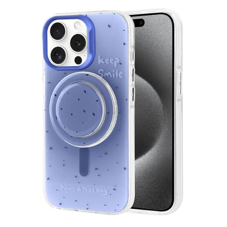 iPhone 15 Pro Max Zore Magsafe Şarj Özellikli Tak-Çıkar Pop Soketli Zore Tiktok Kılıf-Mor