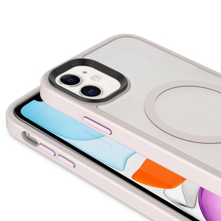 iPhone 11 Kılıf MagSafe Destekli Kamera Yükseltili Mat Parmak İzi Tutmayan Silikon Maks