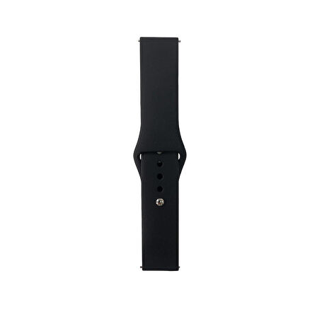 Huawei GT2 46mm Band Serisi 22mm Klasik Kordon Silikon Strap Kayış-Siyah