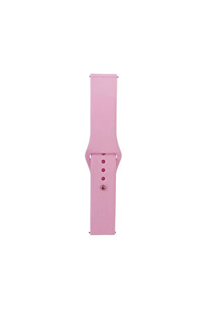 Huawei Honor Magic 2 46mm Band Serisi 22mm Klasik Kordon Silikon Strap Kayış-Pembe