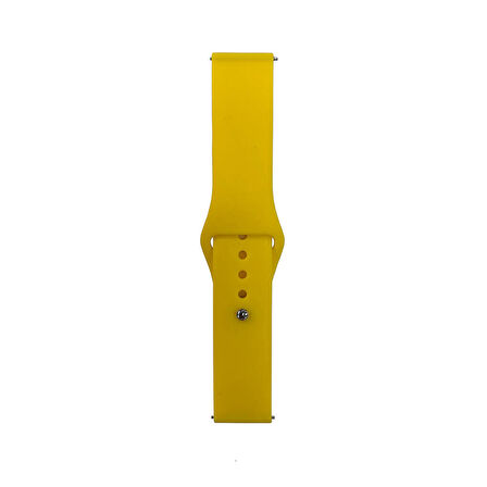 Huawei Honor Magic 2 46mm Band Serisi 22mm Klasik Kordon Silikon Strap Kayış-Sarı