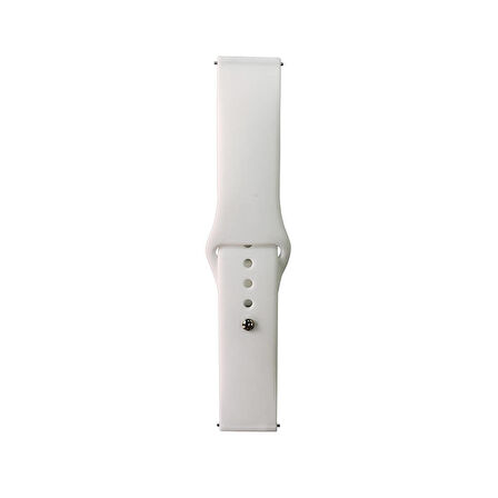 Huawei GT2 46mm Band Serisi 22mm Klasik Kordon Silikon Strap Kayış-Beyaz