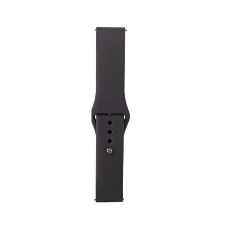 Huawei GT2 46mm Band Serisi 22mm Klasik Kordon Silikon Strap Kayış-Gri