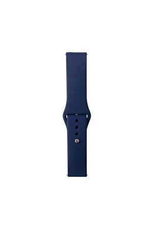 Xiaomi Amazfit Pace Band Serisi 22mm Klasik Kordon Silikon Strap Kayış-Midnight Blue